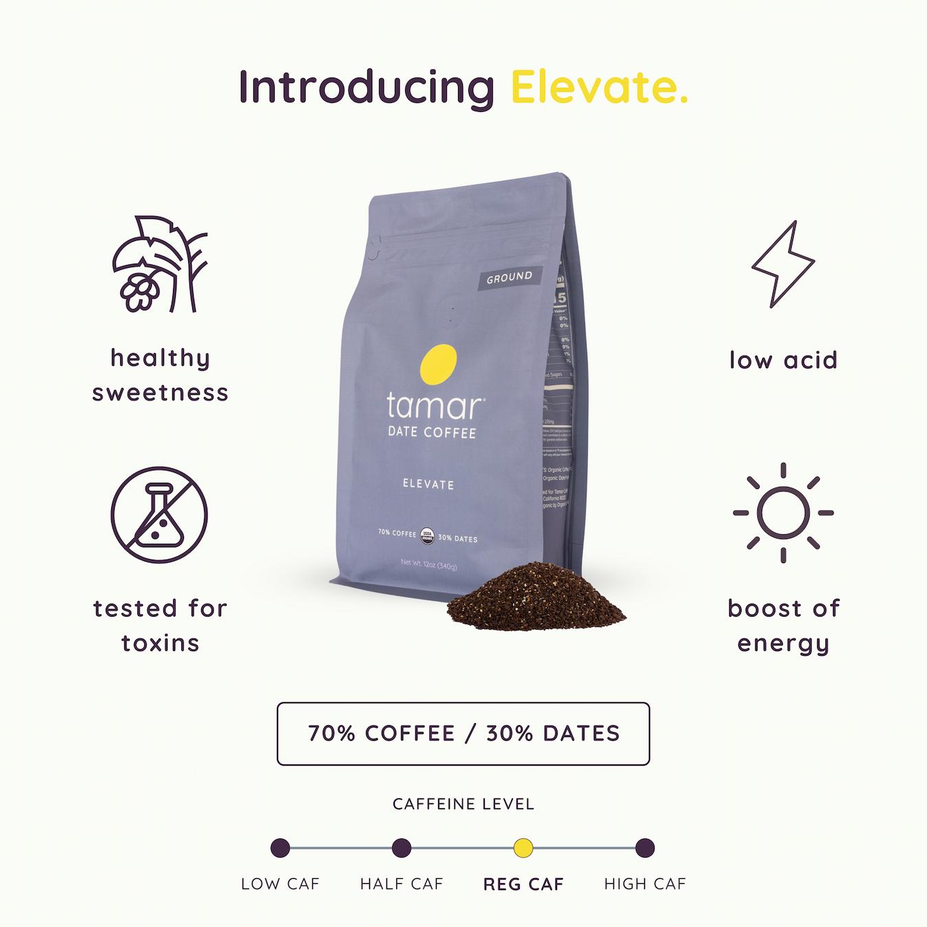 tamar elevate date coffee alternative low acid healthy sweetness